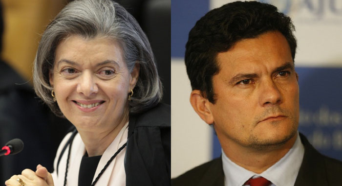 Ministra do STF Cármen Lúcia e o Senador Sérgio Moro