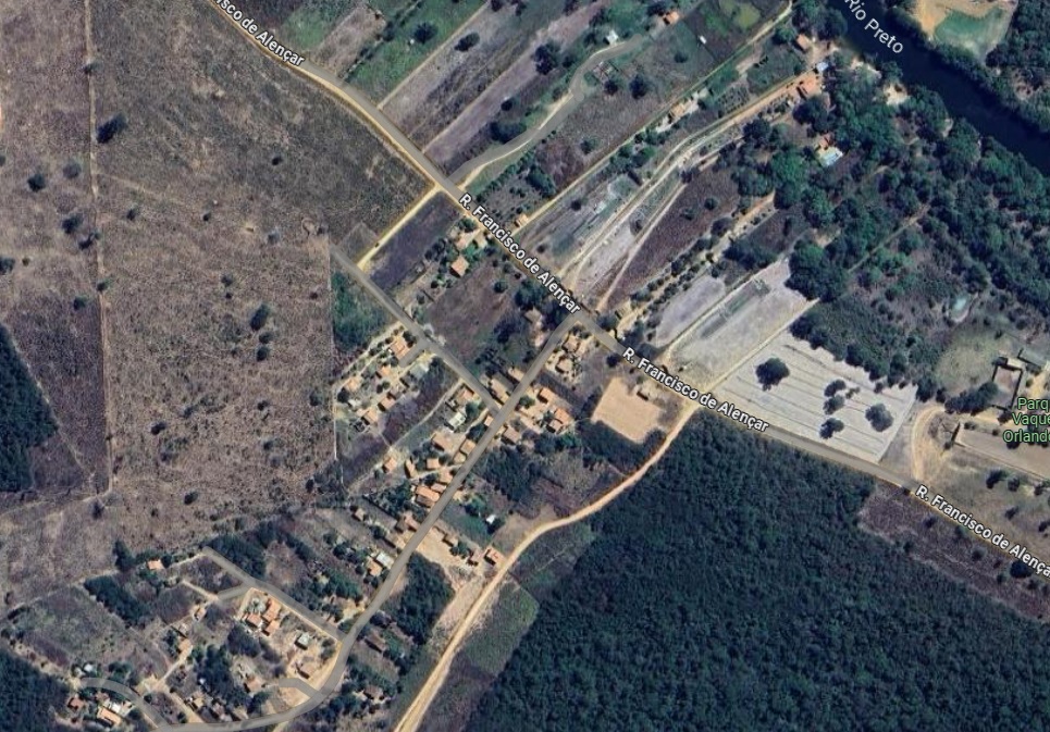 Imagem satélite, bairro Araças 02 Imagem/Google Maps