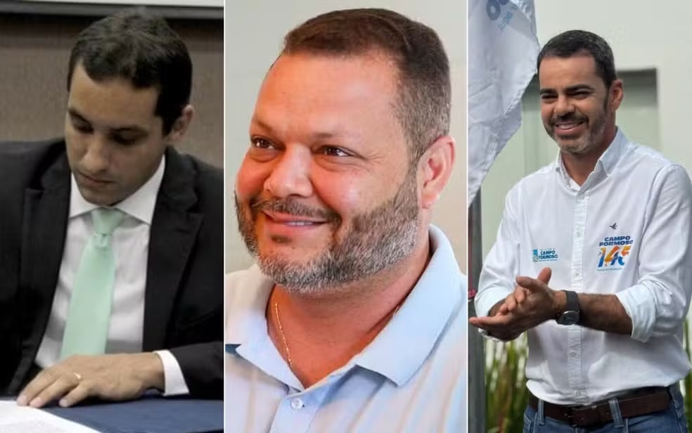 Da esquerda para a direita: Marcelo Andrade Moreira Pinto, Franciso Manoel de Nacimento Neto e Elmo Aluizio Vieira Nascimento — Foto: Redes sociais