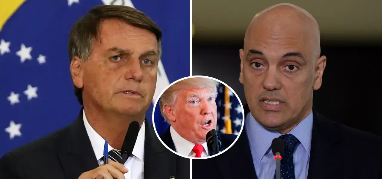 Jair Bolsonaro (à esq.) e Alexandre de Moraes (Foto: Agência Brasil I Reuters)