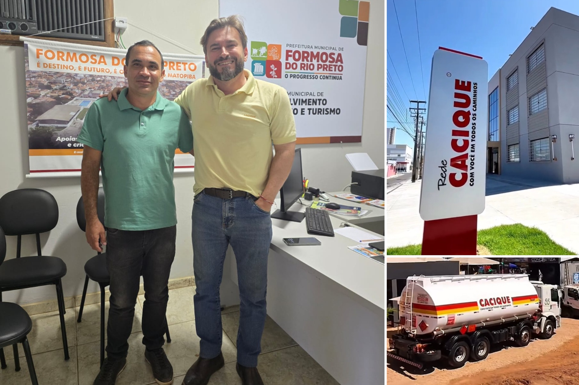 Secretário Isael Rocha e o Gerente Comercial João Souza
