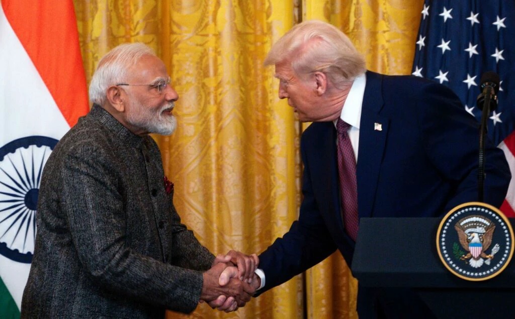 Premiê da Índia, Narendra Modi, e Donald Trump Foto: EFE/EPA/WILL OLIVER