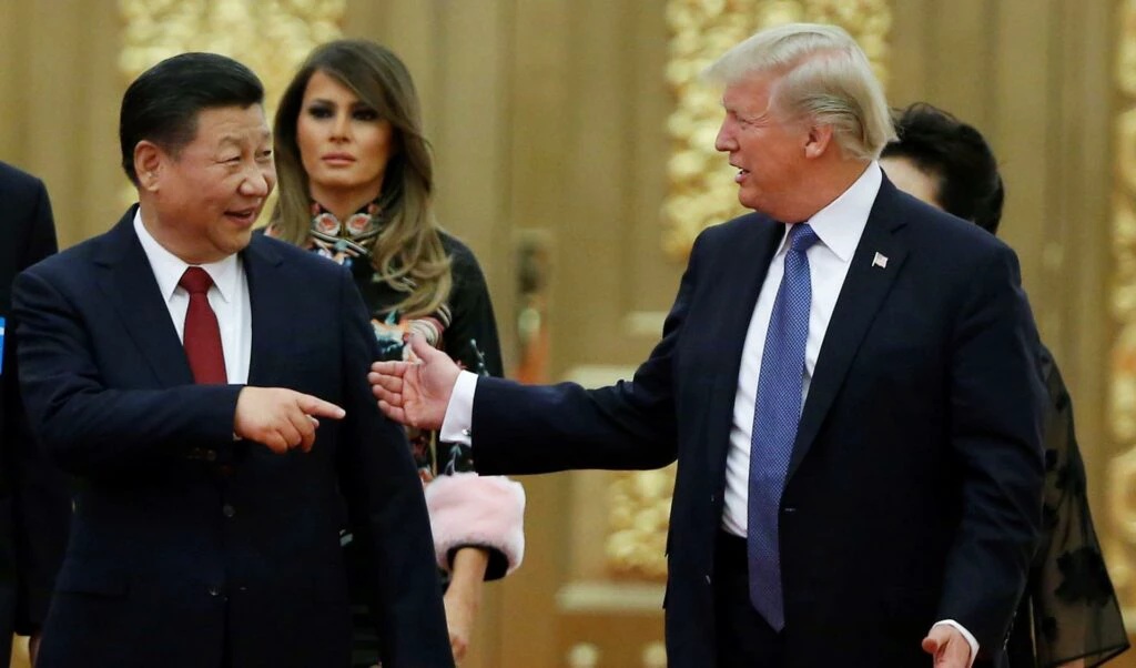 Xi Jinping e Donald Trump em Pequim, no ano de 2017 Foto: EFE/ Thomas Peter / Pool