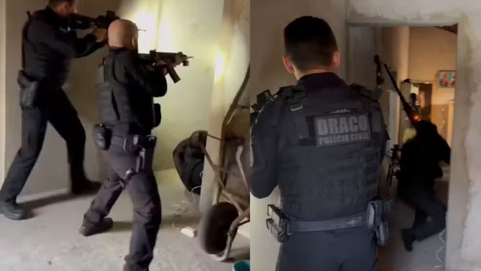 Vídeo mostra momento em que suspeito de tráfico atira contra policiais no Piauí — Foto: Polícia Civil