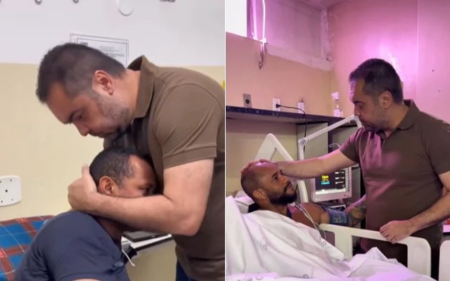 Cláudio Castro visita policiais feridos Fotos: Reprodução Instagram