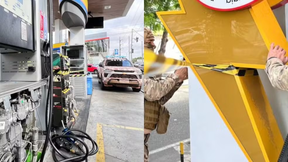 Postos de combustíveis interditados pela Operação Carbono Oculto 86 — Foto: Divulgação/SSP-PI