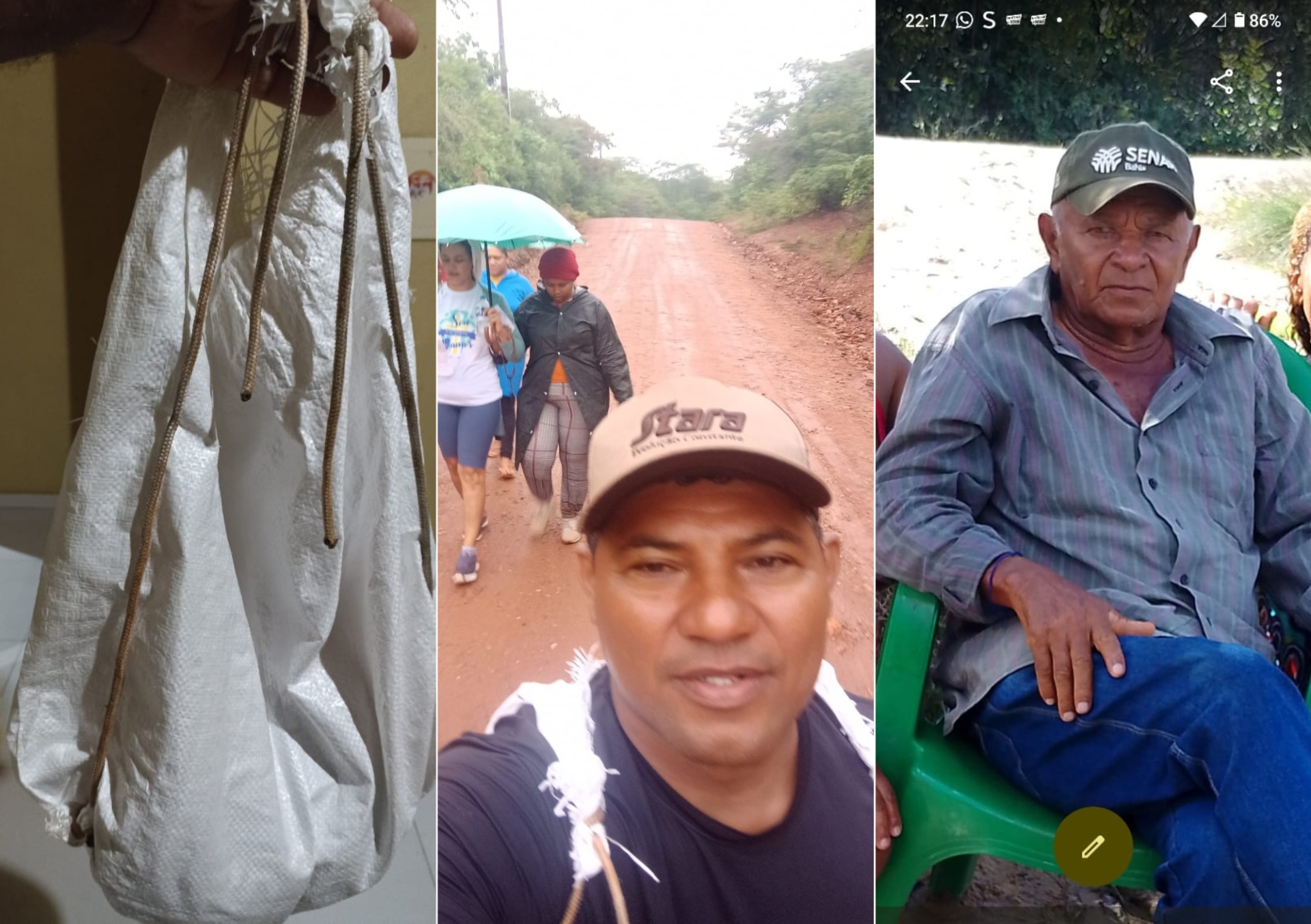 01 - Cachorra (saco); 02 - Mariano França; 03 - Cantidio Ferreira