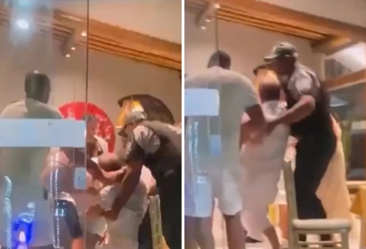 Momento da agressão