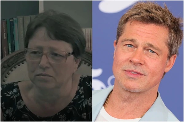 Dona Maria e Brad Pitt Crédito: Reprodução