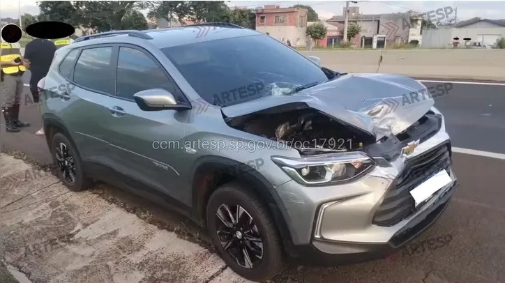 Motorista que atropelou Fernanda revelou que não conseguiu frear o veículo | Foto: Reprodução Artesp