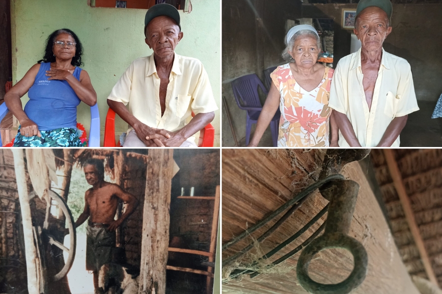 Foto 01: Rosa e Maria; Foto 02: Carmelita e João; Foto 03: Quirino; Foto: instrumento