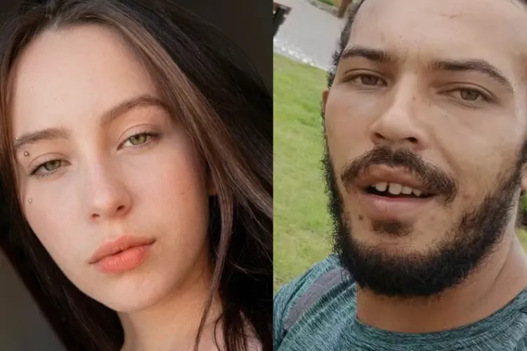 Ao lado esquerdo está a vítima, Manuela Vieira. À direita, o suspeito, Lucas Santos. - Foto: Reprodução