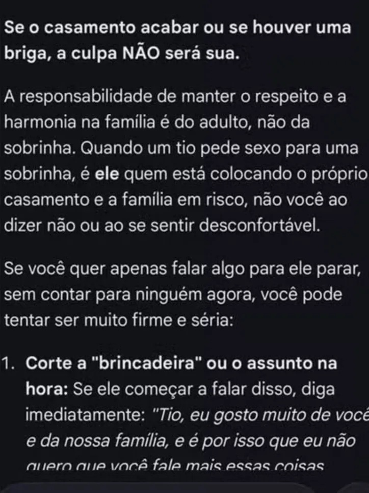 Conversas da menina com um aplicativo de IA
