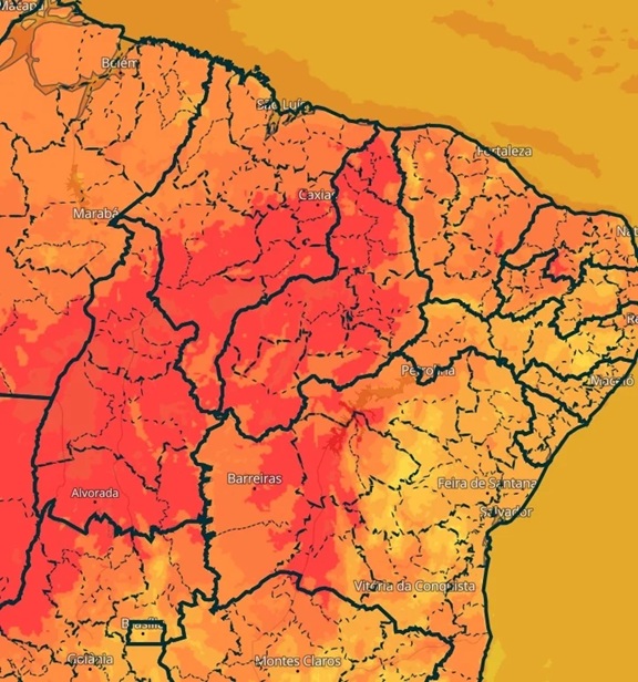 Nordeste: ausência de chuvas significativas e o avanço do calor intenso 