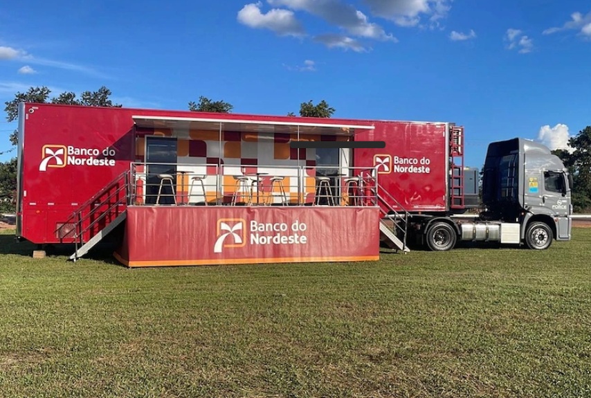Carreta BNB será a unidade de atendimento do Banco do Nordeste na Agroformosa 2026. Crédito: Ascom BNB