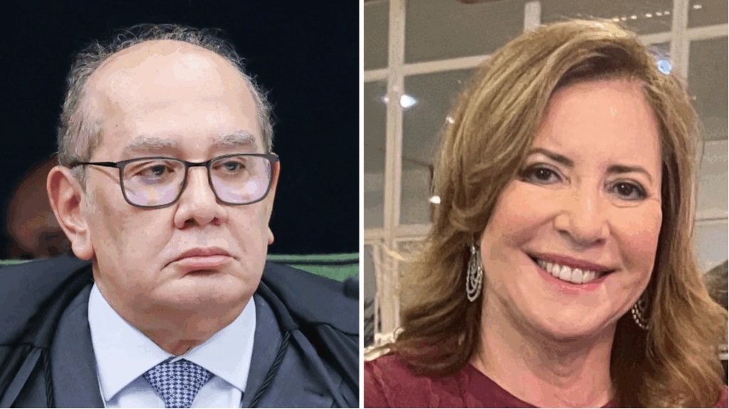 Gilmar Mendes e Dalide Correa Fotos: Antonio Augusto/STF e reprodução/Instagram (@dalidecorrea)