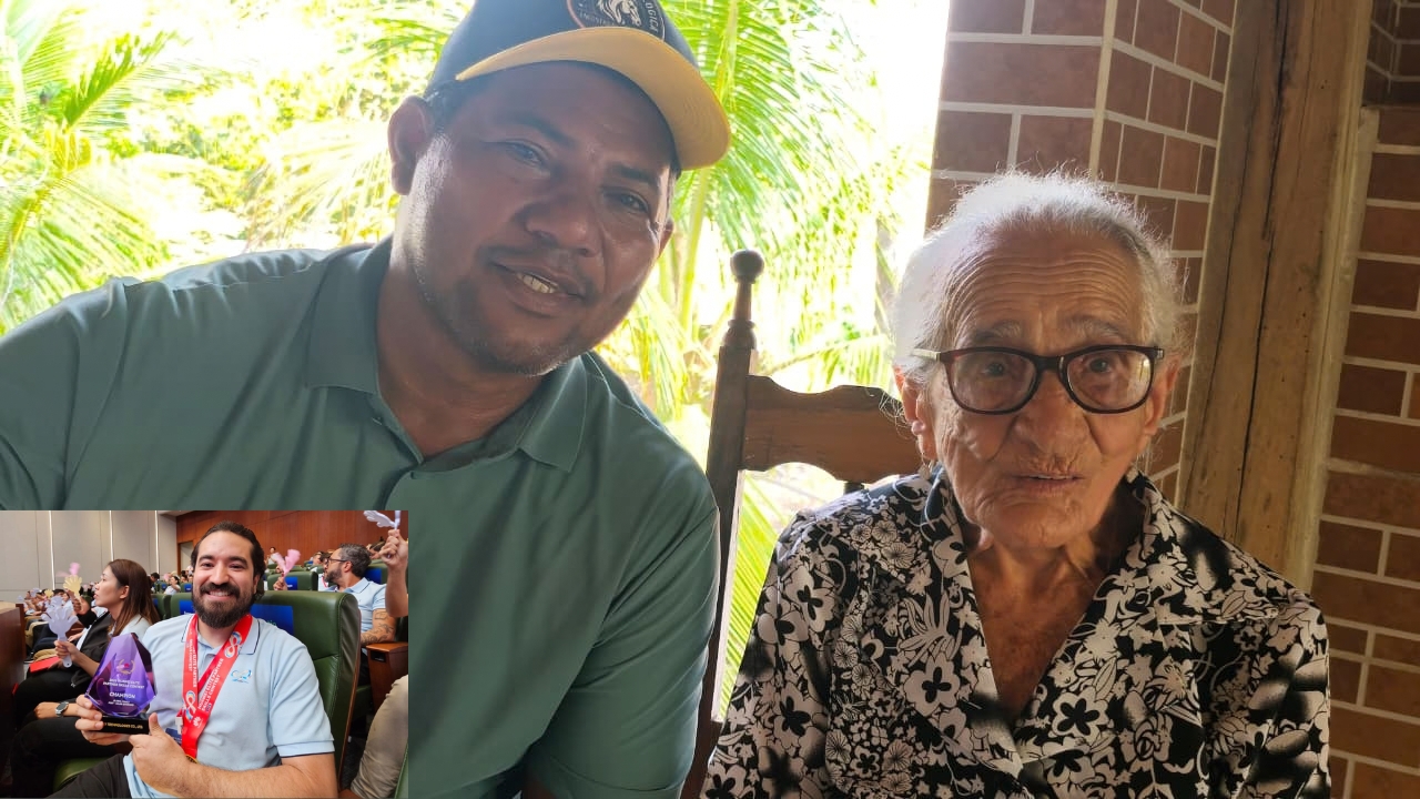 Mariano, Nazinha do Arroz da Malhadinha e o bisneto em destaque Eder Soares
