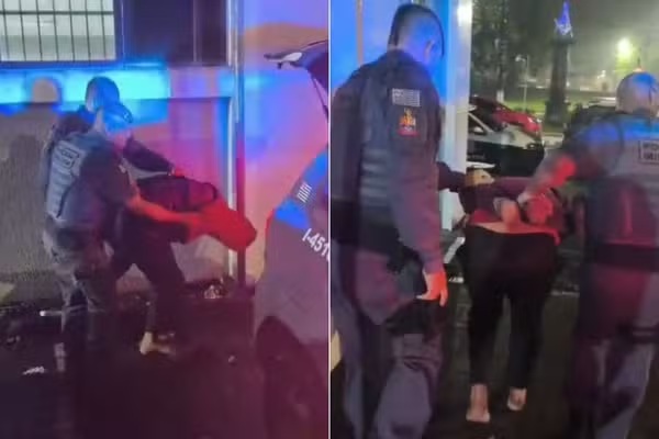 Homem foi preso em flagrante por sequestro e cárcere privado em Praia Grande (SP) — Foto: Reprodução